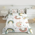 thumbnail image 2 of Homewish Kawaii Rainbow 3-Piece Full Size Comforter Sets for Teens Boys Girls,Dreamy Princess Bedding Comforter Set,Stars Love Heart Print Lightweight Bedding Sets,Lightweight Room Decor,Reversible, 2 of 8