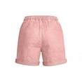 thumbnail image 7 of KIHOUT Women's Casual Denim-like Shorts Elastic Drawstring Waist Folded Hem Pocketed High Waisted Summer Spring Wear, 7 of 7