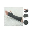 thumbnail image 2 of INSPIRE CHIC Women's Fingerless Gloves Printed Elbow Length Knitted Arm Warmers Gray, 2 of 5