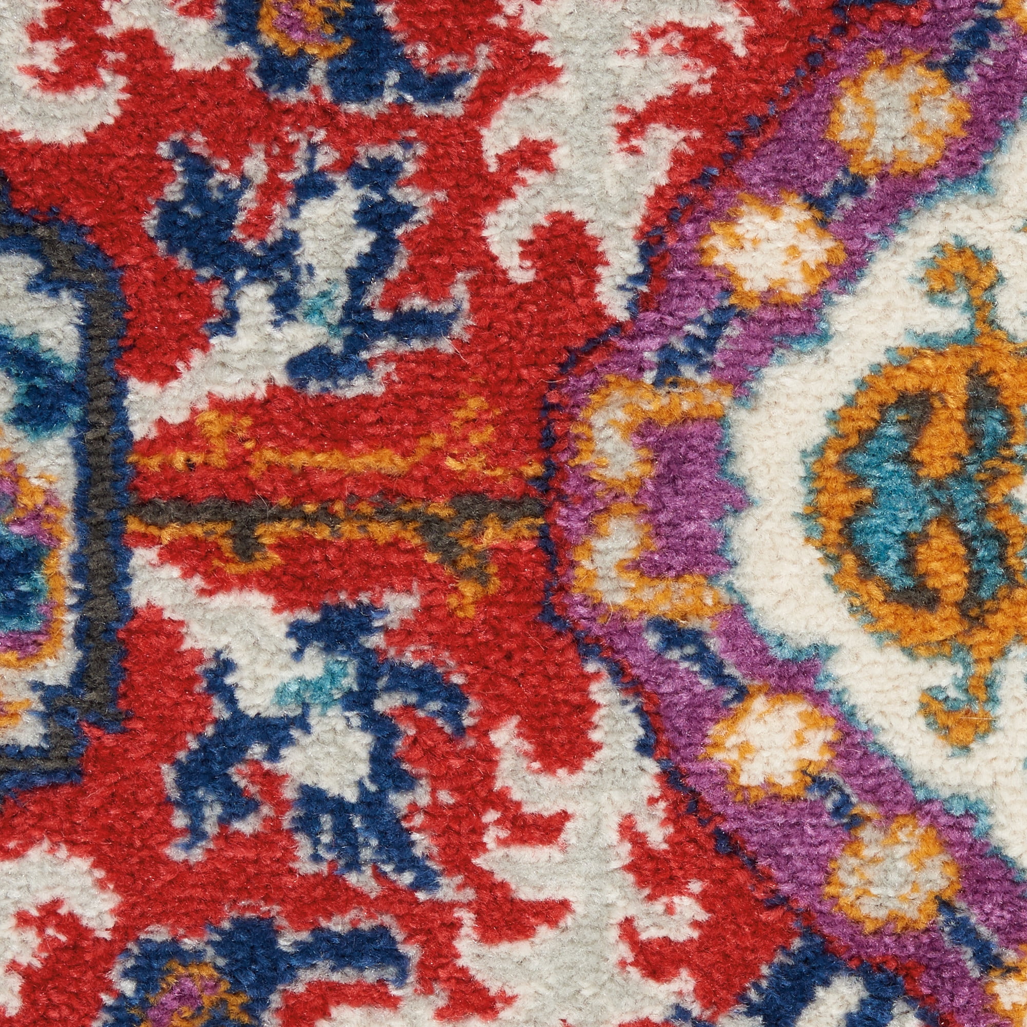 Nourison Passion Bohemian Red Multi Colored 8' x 10' Area Rug, (8x10)
