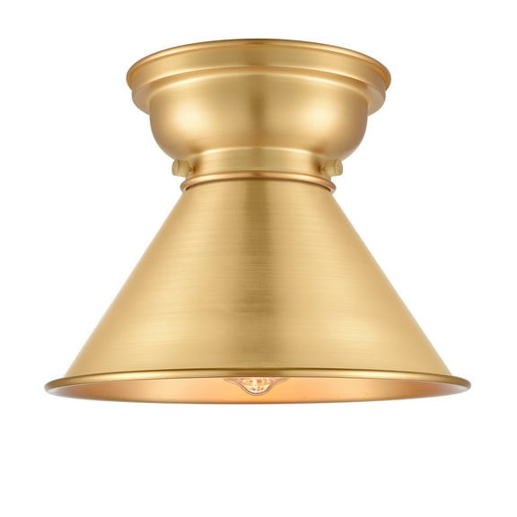 623-1F-SG-M10-SG-LED-Innovations Lighting-Briarcliff - 3.5W 1 LED Flush Mount In Traditional Style-6.9 Inches Tall and 10 Inches Wide Satin Gold