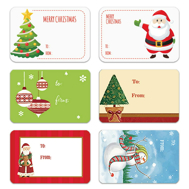 Designs Adhesive Christmas Gift Name Tags Present Seal Labels Christmas  Decals Gift Package Stickers New 