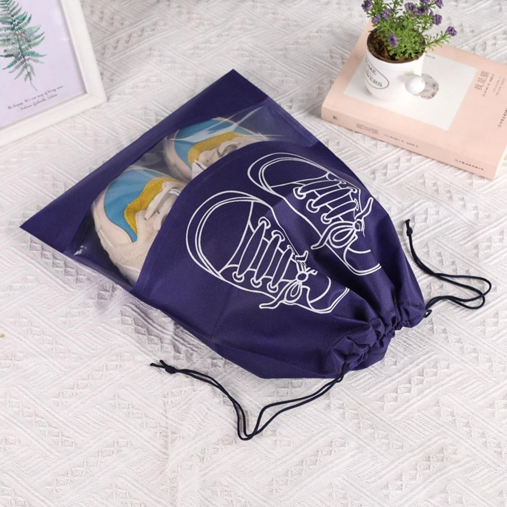 Shoes Storage Bag Closet Organizer Non-woven Travel Classified Pocket Clothing Hanging Bag I6Q4 L3A7