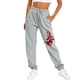 thumbnail image 1 of WILLBEST Pantalones Deportivos Casuales Para Mujer, Estampados, Con Cintura Cerrada, Cordones, Cintura Elástica, Pantalones Deportivos de Corte Bajo Con Dos Bolsillos Para Un Estilo Diario Elegante., 1 of 3
