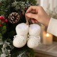 thumbnail image 3 of Christmas Tree Ornaments, White Mini Knitted Boot Hanging Decorations, Cozy Stocking Holiday Decor, Xmas Gifts for Families, 3 of 5