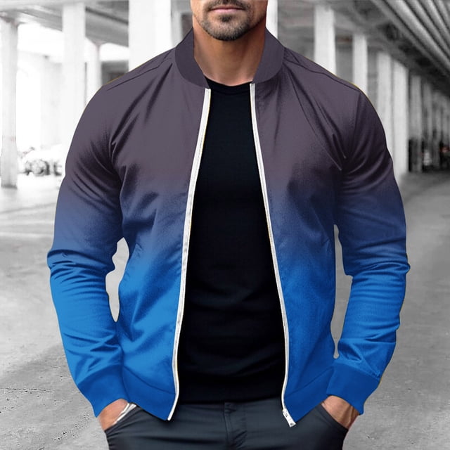 LOVZFMLL Jackets for Men Pullover Sweater Stand Collar Elastic Solid Color Half Sweater For Men Stand-up Collar Sweater