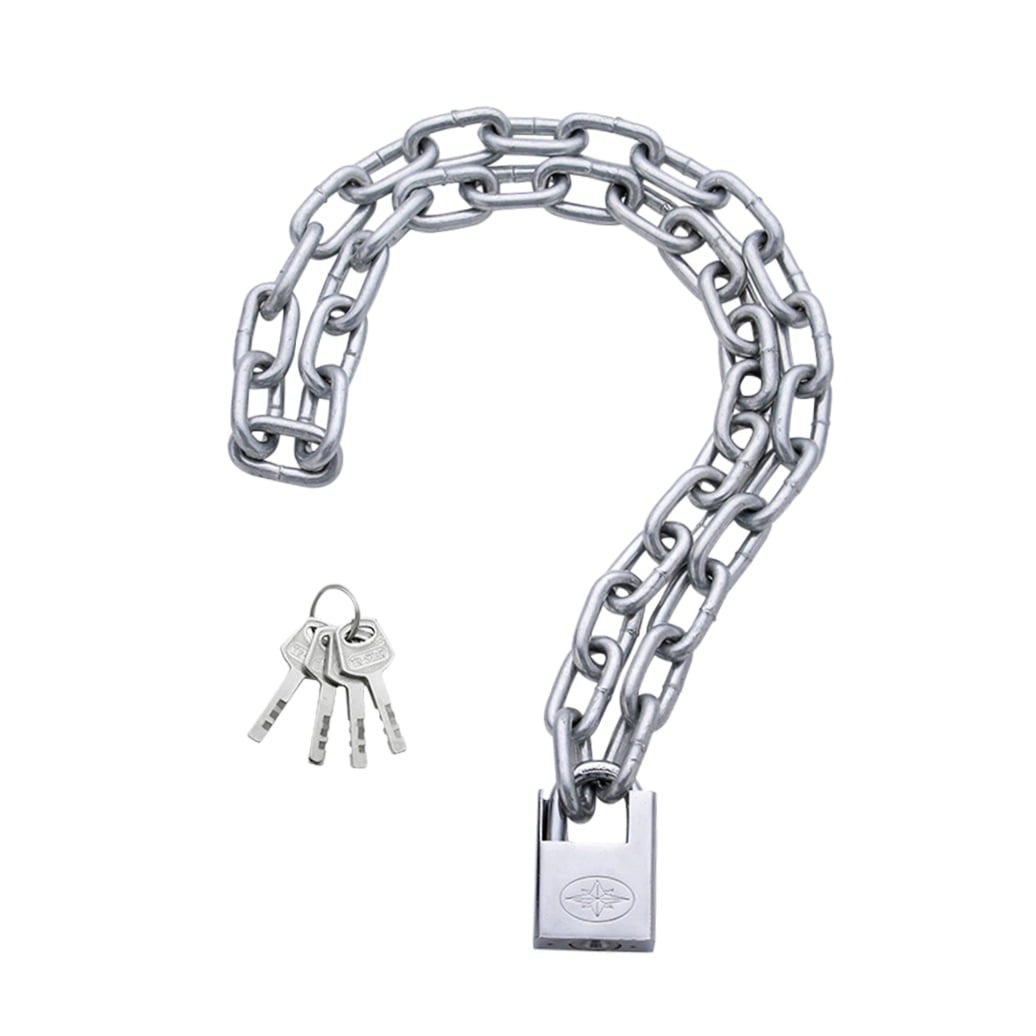 unbranded Waterproof Lock Heavy Duty Chain Padlock 5mmX2m Silver