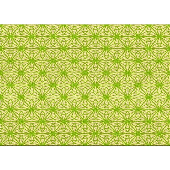 Ahgly Company Indoor Rectangle Patterned Slime Green Area Rugs, 2' x 5'
