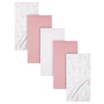 thumbnail image 1 of Gerber Set 5 mantas algodón blanco rosa suaves bebé recién nacido OEKO-TEX, 1 of 5