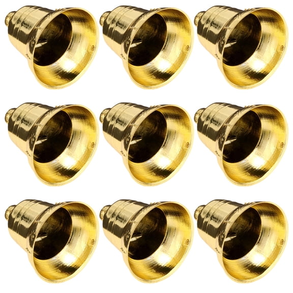 LOLIPPYY 1Set Christmas Bell Ornaments Golden Hanging Bell Pendant Plastic Decoration