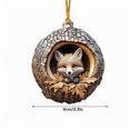 thumbnail image 3 of HomeDM 2D Acrylic Animal Christmas Ornament, Hanging Ornament for Christmas Tree, Animal Pattern Pendant for Home Xmas Tree Party Supplies Animal Lovers Gifts, 3 of 3