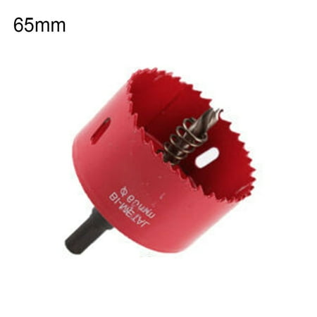 

fanshao 60/65/80/100mm Red Metal Wood Hole Saws Drill Bit Plastic Iron Plate Hole Opener