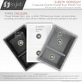 thumbnail image 4 of Stylish Dual Mount 27" White Composite Granite 60/40 Double-Bowl Kitchen Sink with 2 Accessories S-827H, 4 of 15