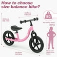thumbnail image 5 of Korimefa Toddler Balance Bike for 2-5 Years Old 12 Inch Lightweight No Pedal Kids Bicycle Toys with EVA Silent Wheels, Adjustable Seat, Anti-Slip Handlebar, Outdoor Riding Toy for Boys Girls, Pink, 5 of 16