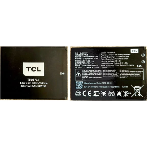 LEOM 1850mAh Power Battery for Alcatel Go Flip 4, TLi017C7