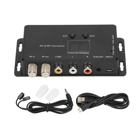 Modulador de enlace de TV Soporte ajustable Convertidor PAL NTSC AV a RF para decodificadores y fuentes AV