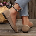thumbnail image 5 of XIMIN Womens Pointed Toe Flats Knit Dress Shoes Comfort Fashion Cutouts Shoes Slip On Shoes for Woman Classic Softable Shoes Flat Low Wedge (7.5, Off-White), 5 of 8
