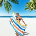 thumbnail image 4 of SDJMa 100% Cotton Soft Beach Towel 30 X 60- Oversized Lightweight Cabana Stripe Swim Towels, Quick Dry Pool Towels with High Absorbency, 4 of 9