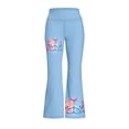 thumbnail image 4 of DISNIMO Blue Axolotl Girls Flare Leggings Cross High Waisted Yoga Pants Kids Bell Bottom Leggings with Pockets Size 11-12 for Kids Wide Leg Flare Leggings for Girls Bell Bottoms, 4 of 7