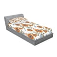 thumbnail image 2 of Ambesonne Flower Fitted Sheet & Pillow Sham Set, Floral Abstract Petals Art, Twinxl, Multicolor, 2 of 2