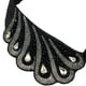 thumbnail image 5 of Blusa con Solapa desmontable Yinane con Cuentas a Mano Moda Informal Negro, 5 of 8