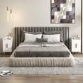 thumbnail image 3 of Costway Nightstand with Charging Station Home Bedside Sofa Side Tables with 2 Drawers White, 3 of 10