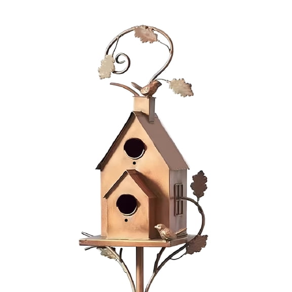 ACDANC 2026 New Metal Bird House for Outdoor, Outside Garden Birdhouse, Birdhouses Stake with Poles, Art Bird House for Outdoors Patio Decoration