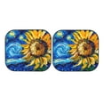 thumbnail image 7 of Bingfone vintage Starry Sunflower Windshield Sun Shade 2-Piece Foldable Car Front Window Sunshade for Most Sedans SUV Truck - Medium, 7 of 7