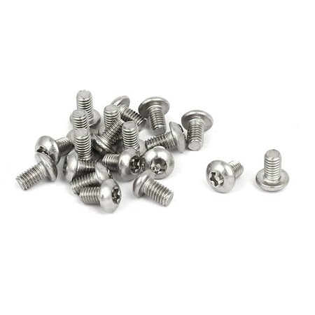 

M3x5mm 304 Stainless Steel Button Head Torx Security Machine Screws 20pcs