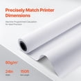 thumbnail image 5 of 24" x 150 ft Wide Format Plotter Paper, 4 Rolls CAD Bond Paper for Engineering Drawings, Architectural Designs & GIS Maps, 20 LB Bond, 2" Core – Ideal for Large-Scale Printing, 5 of 11