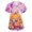 Pink, variant on Halloween Scrub Top Stretch Plus Size Scrub Tops for Women, V-Neck Short Sleeve Medical Uniform with Pockets Blue L