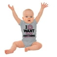 thumbnail image 3 of I Donut Want to Do Anything Funny Pun Romper Boys or Girls Infant Baby Brisco Brands NB, 3 of 7