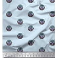 thumbnail image 1 of Soimoi Rayon Fabric Dot,Leaves & Floral Block Printed Fabric 1 Yard 56 Inch Wide, 1 of 1
