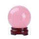 thumbnail image 1 of Bola natural de cristal curativo, esfera de bola curativa de cristal de cuarzo rosa real natural de 40 mm con soporte de madera, 1 of 3