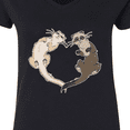 thumbnail image 4 of Inktastic Cute Ferret Heart Women's V-Neck T-Shirt, 4 of 5