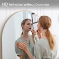 thumbnail image 4 of A2ZHOME Dolonm 71x24 Inch Arch Full Length Mirror – Modern Design Standing Floor Mirror with Gold Wooden Frame (asPic), 4 of 7