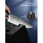 D.Perlla Knife Set, 14 Pcs Kitchen Knives Set with Built-in Sharpener, German Stainless Steel Knife Sets with Block
