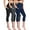 Capri:3 Pack, Black & Grey & Navy Blue, variant on Cadmus Womens 3 Pack High Waist Tummy Control Capri Yoga Leggings with Pockets, Black & Grey & Navy Blue, 2XL