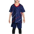 thumbnail image 3 of Bovxnpu Boys Girls Summer Outfits, Boys Athletic Shorts Set 2 Piece Activewear Clothing Set, Children's Gradient Basketball Suit Set Training Kit Sweat Absorbing Side Pockets Sports Suit 3 Years, 3 of 5