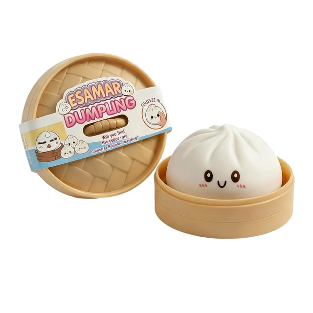 Jouet Souple et Moelleux en Forme de Ravioli Pailleté, à Remontée Lente.