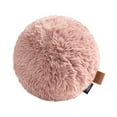 thumbnail image 2 of Phantoscope Plush Ball Alpaca Fleece Throw Pillow Decorative Couch Pillow, 10" x 10", Pink, 1 Pack, 2 of 4