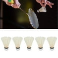 thumbnail image 4 of Kit De Bádminton De Grado De Entrenamiento, Bádminton Blanco De Plumas Fuertes, Prueba De Desgaste, Elasticidad, Velocidad Equilibrada, 12 Uds. Para Aficionados Para Fitness ANGGREK Otros, 4 of 8