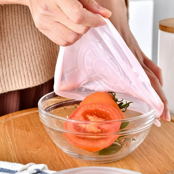 Tapa Para Cubrir Alimentos, 6 Unidades/juego, Silicona, Reutilizable, Estirable, Fruta