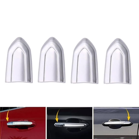 4PCS Chrome Exterior Door Lock Handle Cap Cover For Cadillac ATS XTS CTS 2013-19