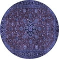 thumbnail image 1 of Ahgly Company Machine Washable Indoor Round Persian Blue Traditional Area Rugs, 6' Round, 1 of 4