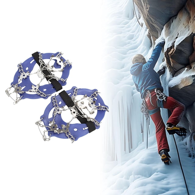 Crampones para raquetas de nieve shamjiam Pinzas antideslizantes para nieve y hielo Azul