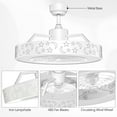 thumbnail image 6 of Costway 23'' Ceiling Fan W/LED Light Adjustable Color 3 Speeds Remote Control White, 6 of 9