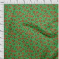 thumbnail image 4 of oneOone Viscose Chiffon Green Fabric Leaves & Clover Craft Projects Decor Fabric Printed By The Yard 42 Inch Wide, 4 of 5
