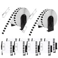 thumbnail image 1 of NineLeaf 10 Roll (10 Cartridge Frame) Label Continuous Paper Roll Replacement Compatible for Brother DK-2205 DK2205 2.4 (2-3/7) Inch X 100 Feet for Q Touch QL-500 Series Printers, 1 of 4