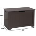 thumbnail image 4 of HomGarden 30'' Wooden Toy Chest 150L Large Child Storage Box Cabinet W/Safety Hinged Lid, Brown, 4 of 11